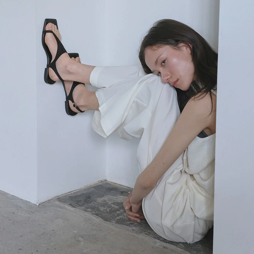 SOZ Suede Square Sandals (3color)