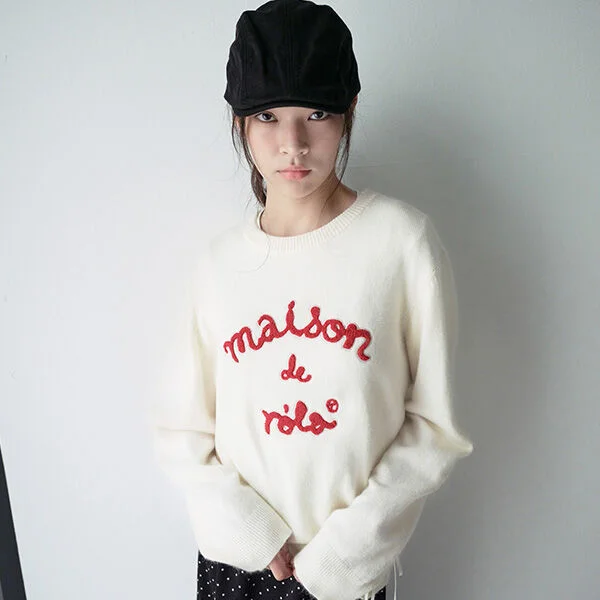 MAISON DE ROLA PATCHWORK KNIT IVORY