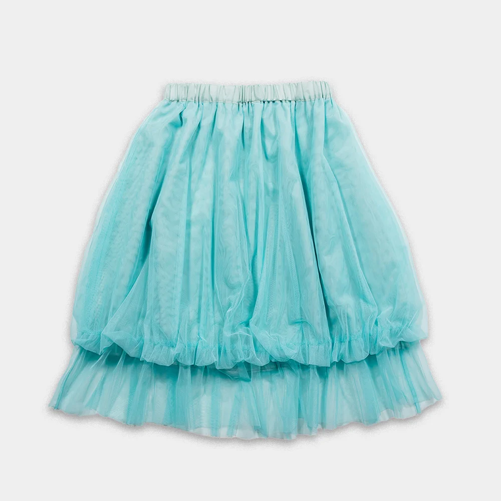 NEO BALLOON TULLE MIDI SKIRT - MINT