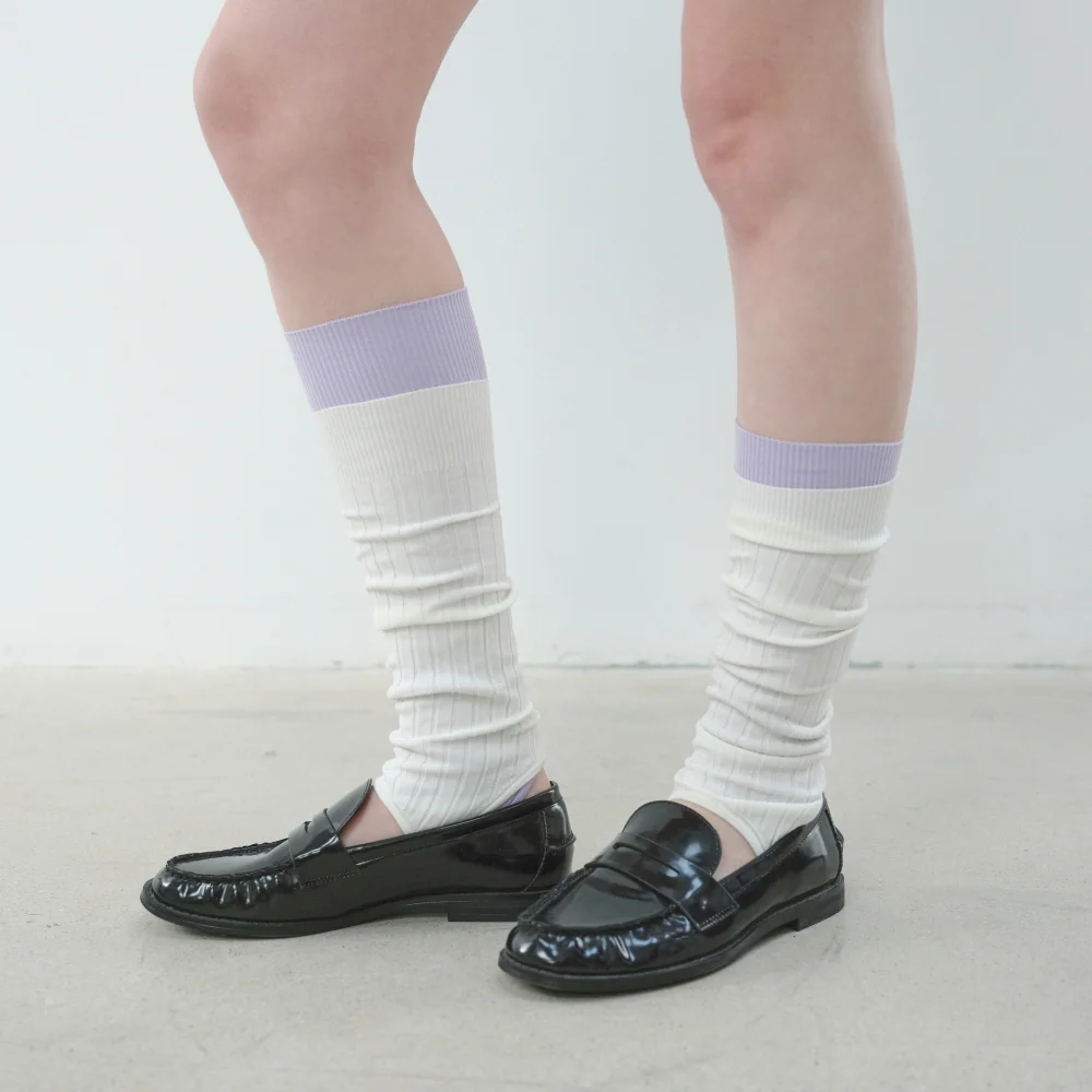 EMBROIDERY STIRRUP LEG WARMER - IVORY