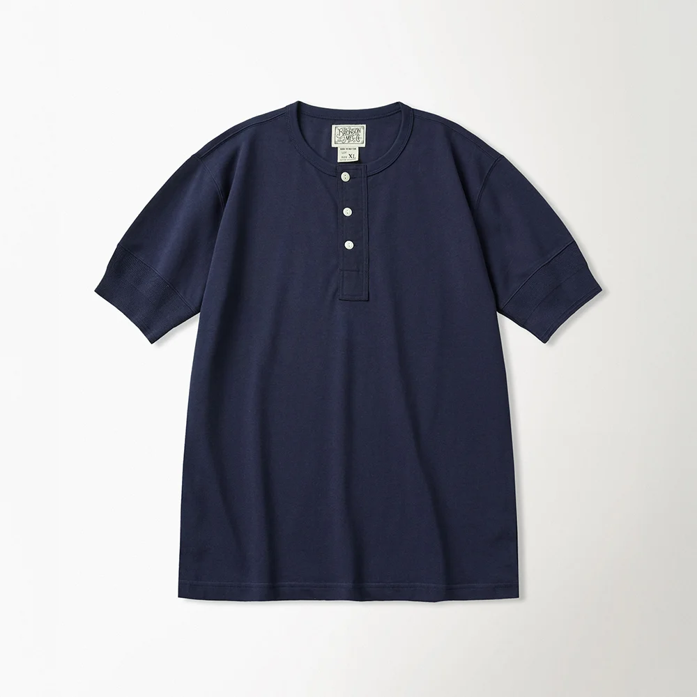 Vintage Short Sleeve Henley Tee Navy