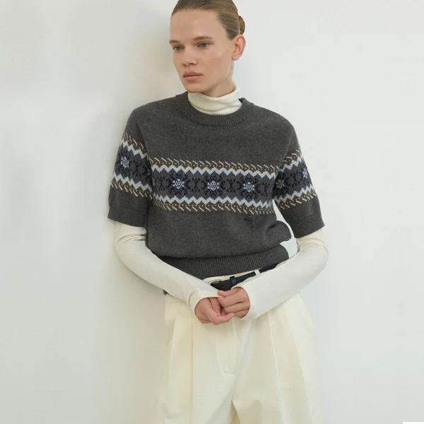 NORDICK HALF SLEEVE KNIT(T-6953)