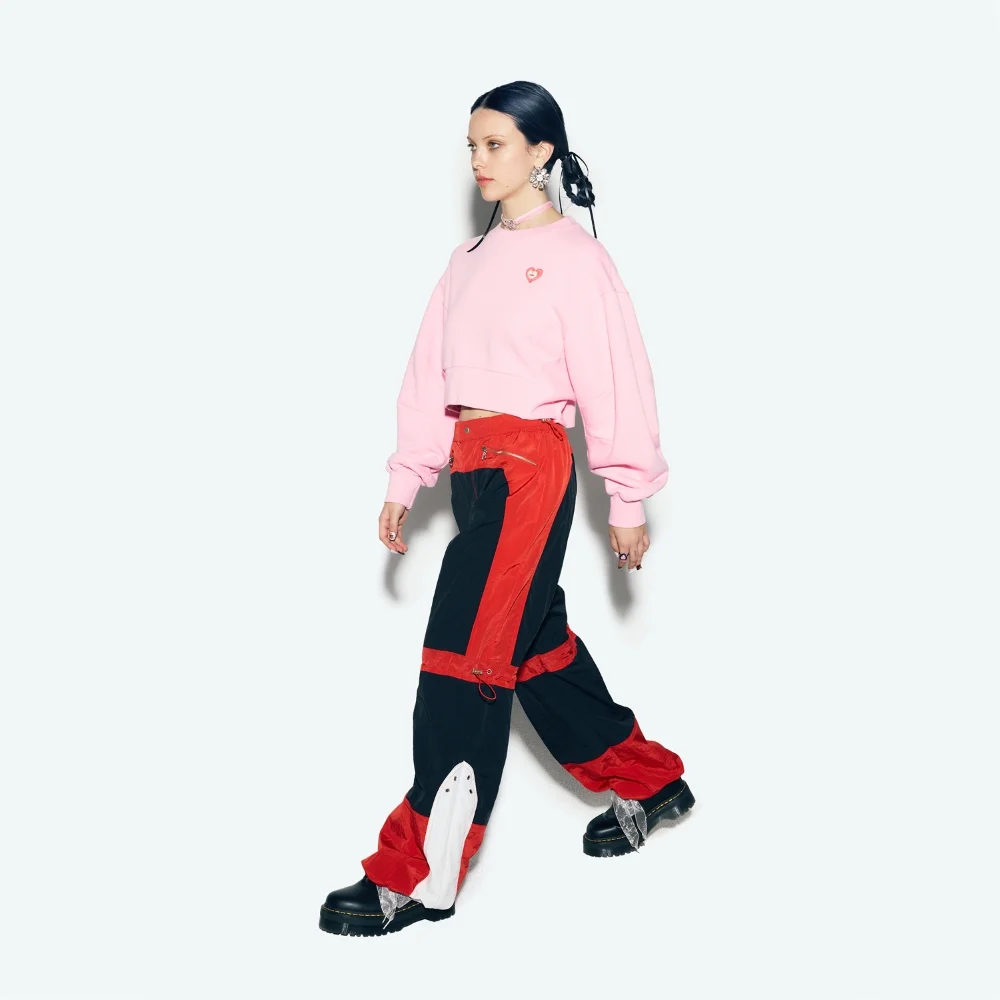 CROP SWEATSHIRT PINK