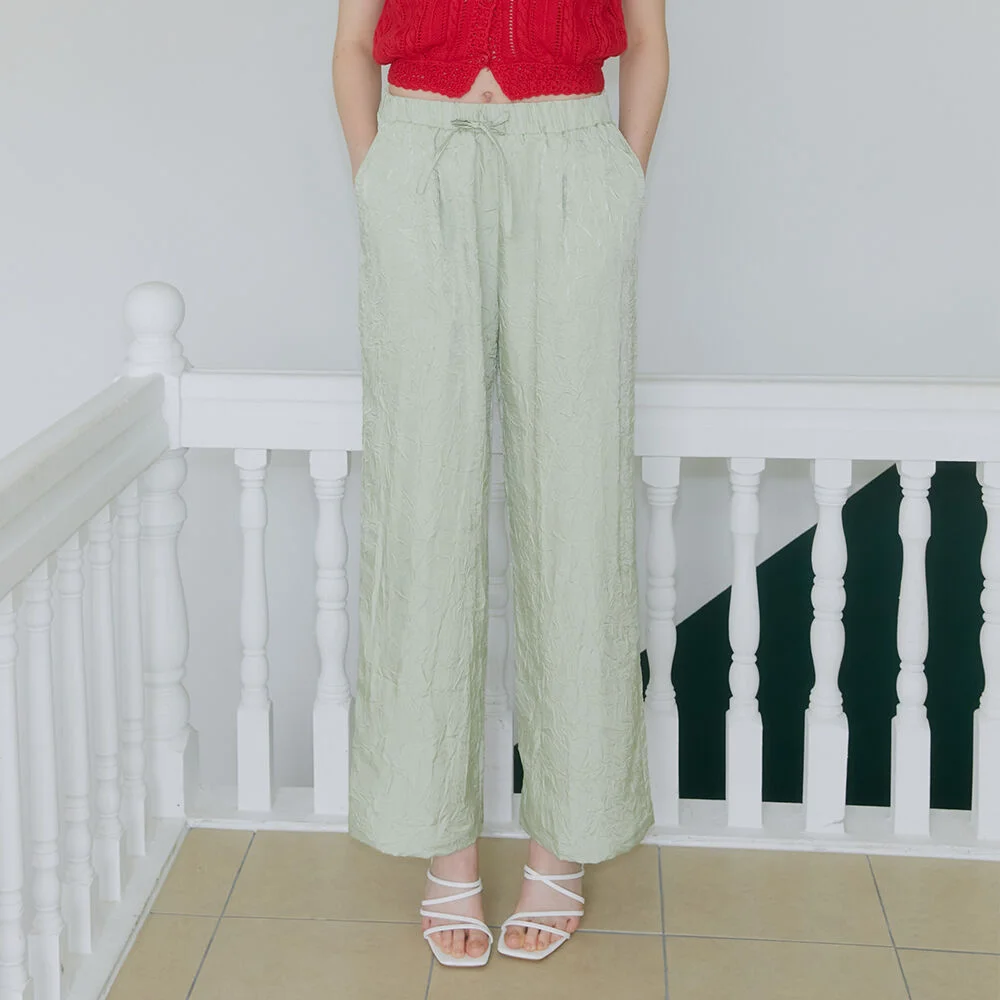 WRINKLE RIBBON PANTS (MINT)