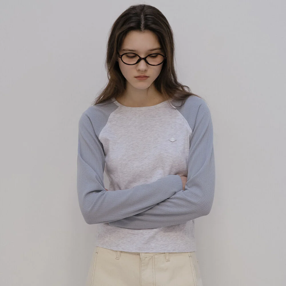 Coloring raglan t-shirt _Sky blue