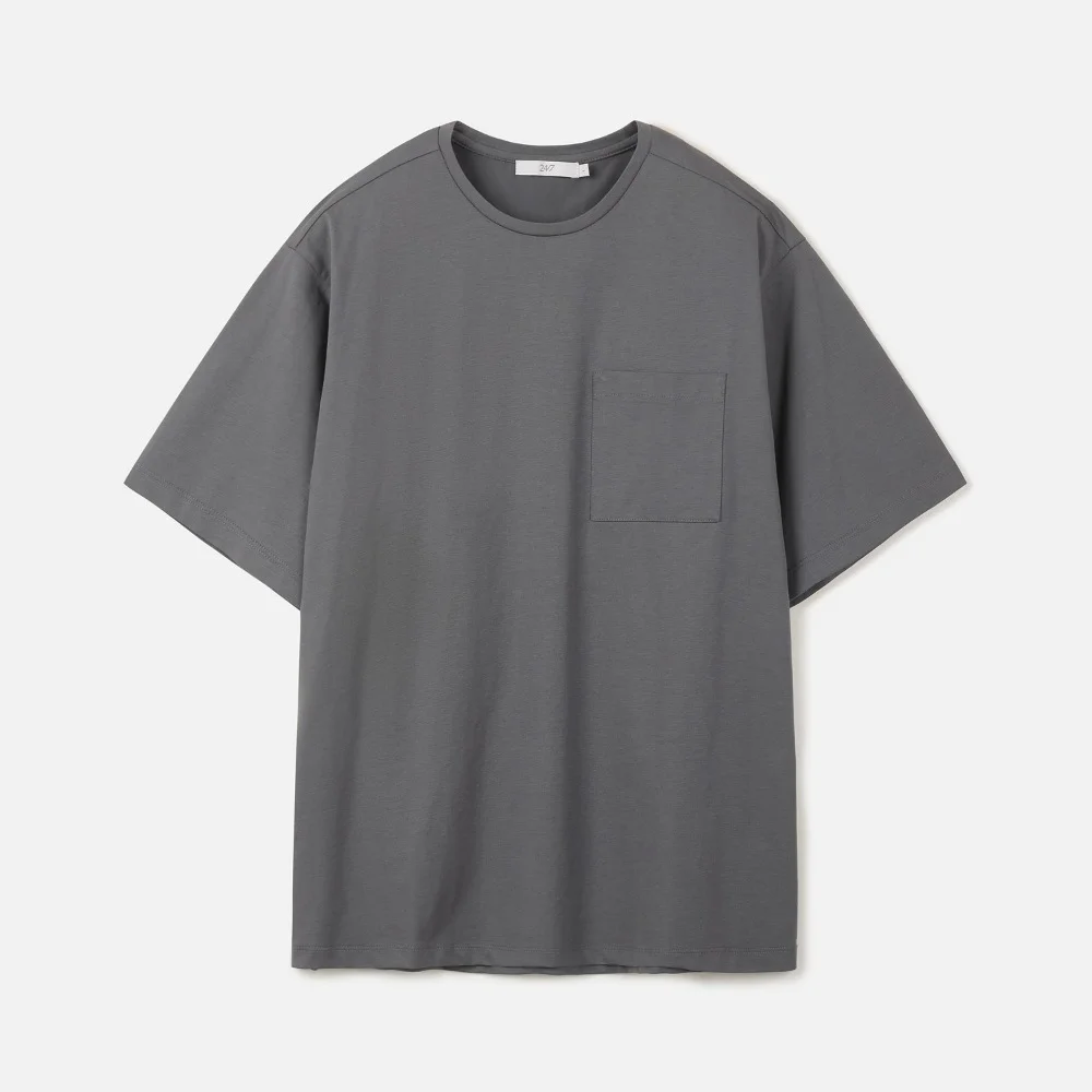 SORONA 30s POCKET TEE CHARCOAL