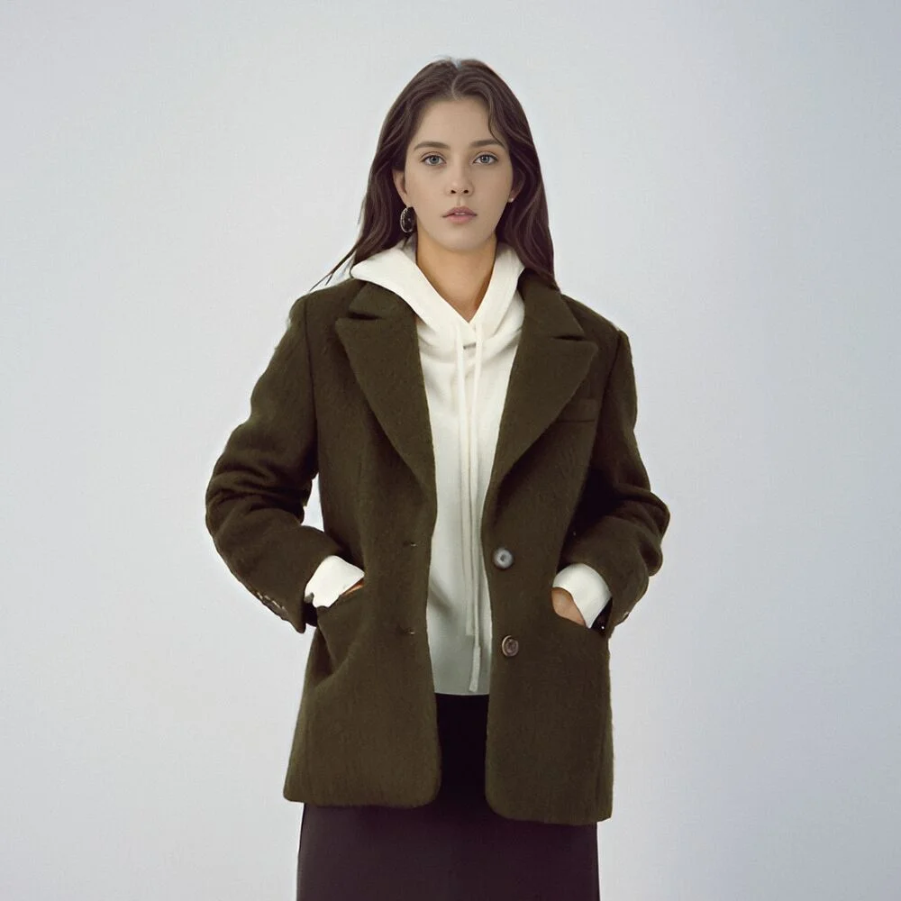 Alpaca Coat Jacket _Brown