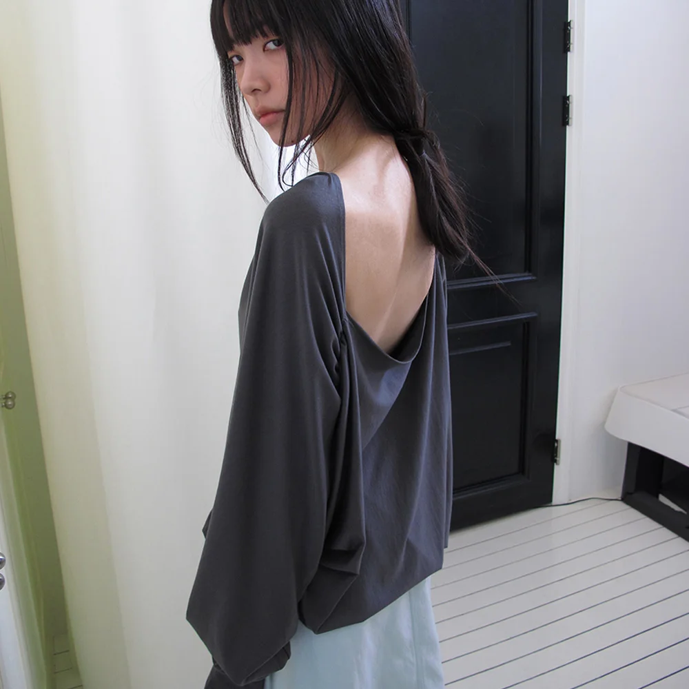 Tender back top (Charcoal)