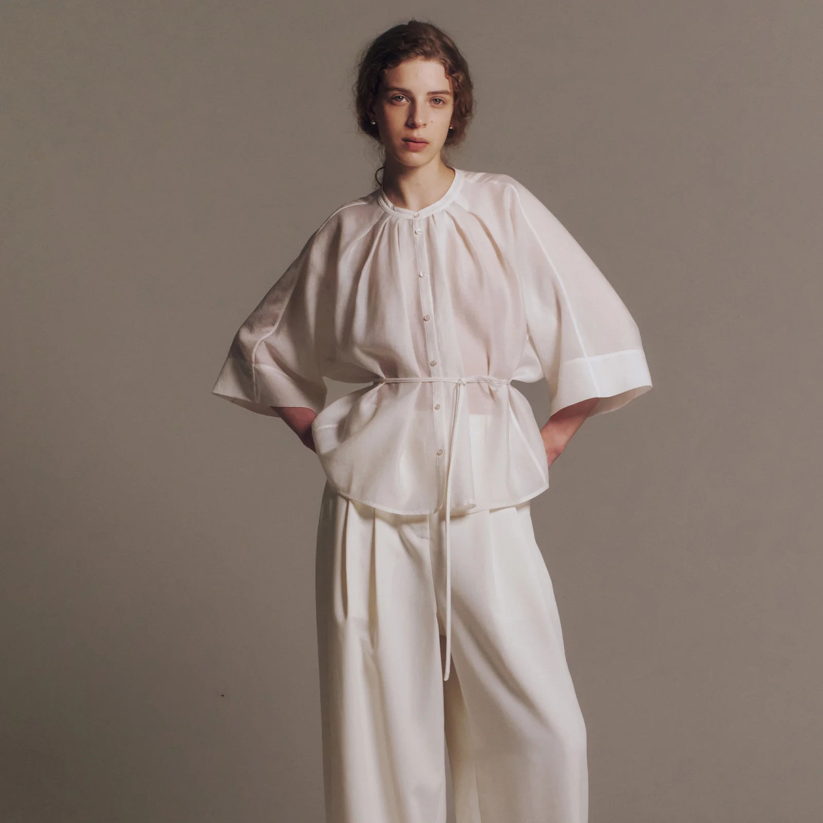Notra Blouse Veil White