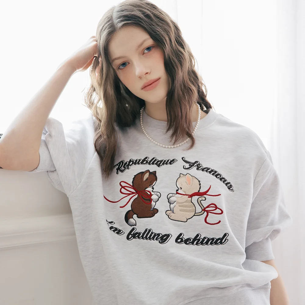 L16 LOVELY SWEATSHIRT(MELANGE)