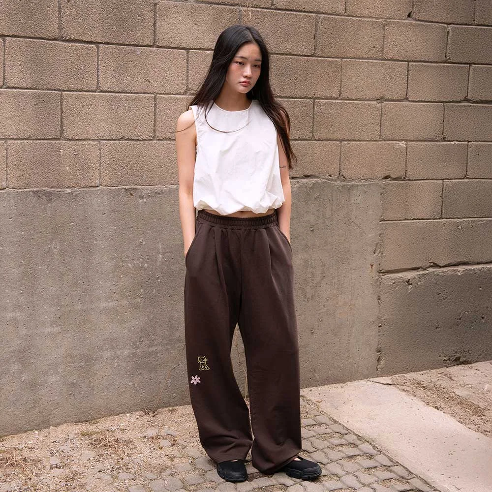 BP Favorite One Tuck Wide Pants_Brown