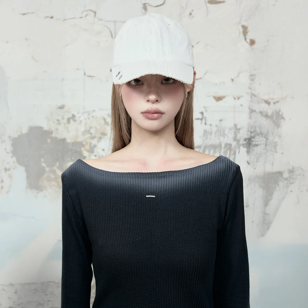 Cross Embroidery Ball Cap (White)