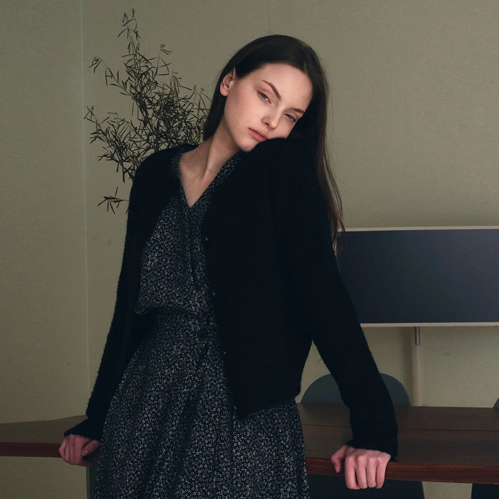 Rutilar button cardigan - black