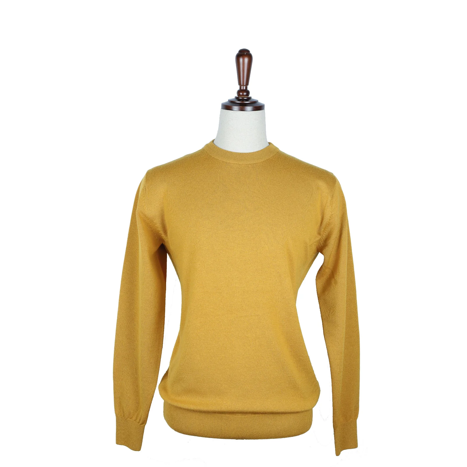 Round Sweater - Curry (Merino wool 100%)