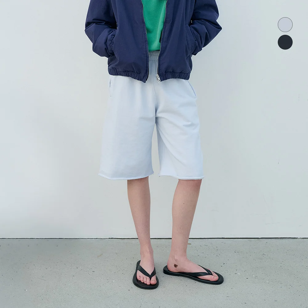 Cut Off Incision Sweat Pants_2 color