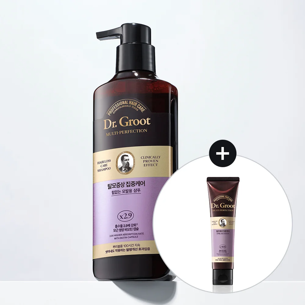 Dr.Groot 集中護理 Multi Perfection 扁塌 髮用 洗髮水 400ml(+護髮素 100ml )