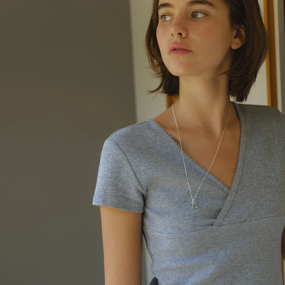 Sia v lace half t-shirt (gray)