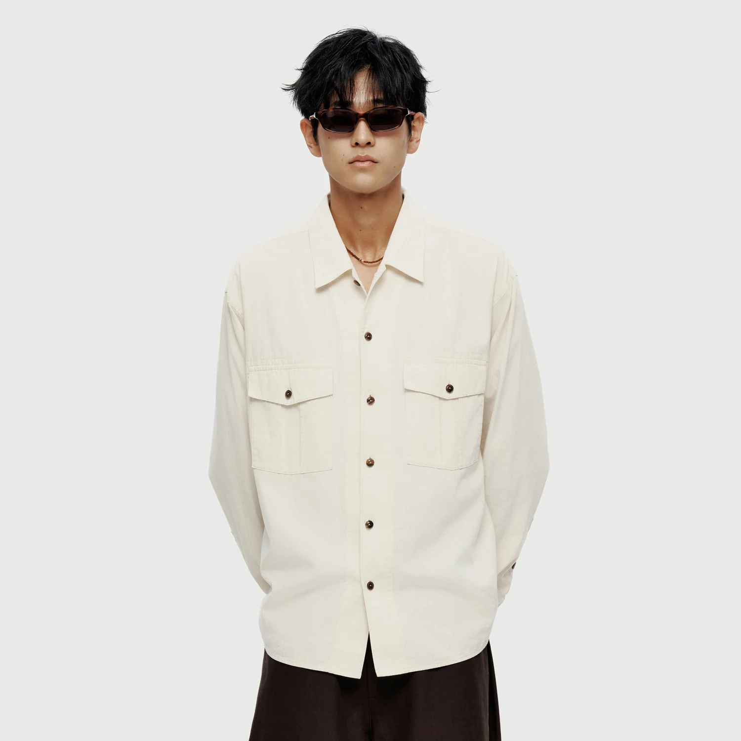 Chambray Work Shirt - Ecru