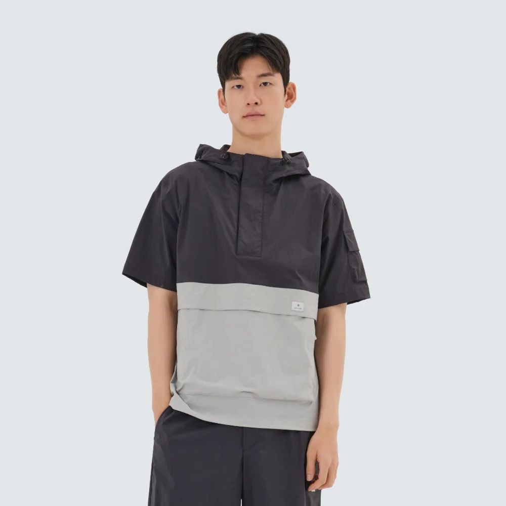 髮根 連帽衫 短袖 風褸 Charcoal (S25MMRAN65)