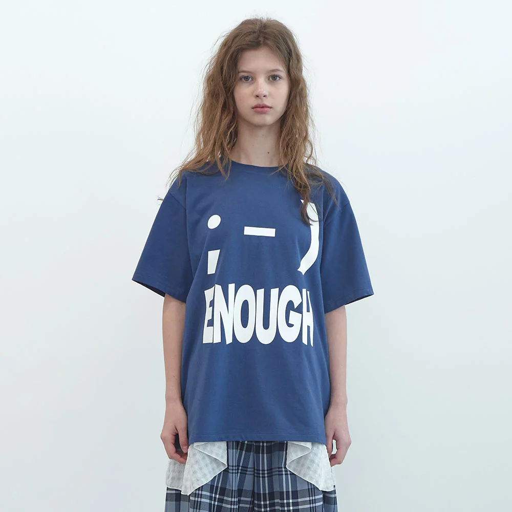 ENOUGH 方正 T恤 (Blue)