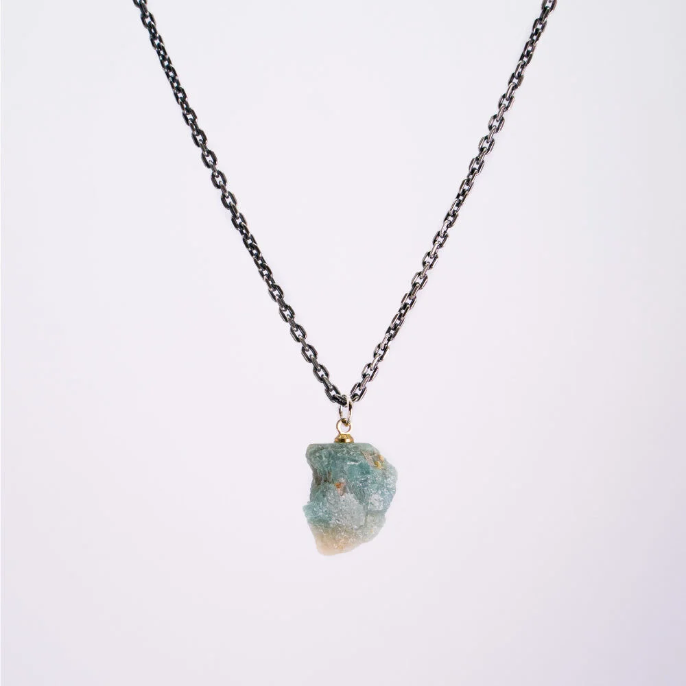 HR 325N_Aquamarine Necklace (Silver 925)