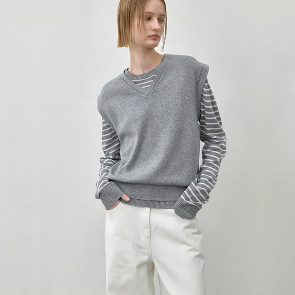 ESSENTIAL WOOL FIA KNIT VEST(VT-0275)_2Colors