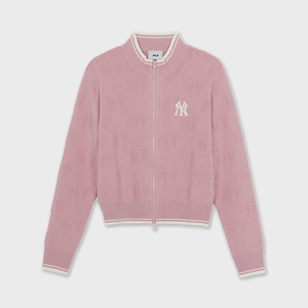女裝 經典 Monogram Tonton 圈圈紗 拉鏈 開襟外套 NY (Mg.Pink)