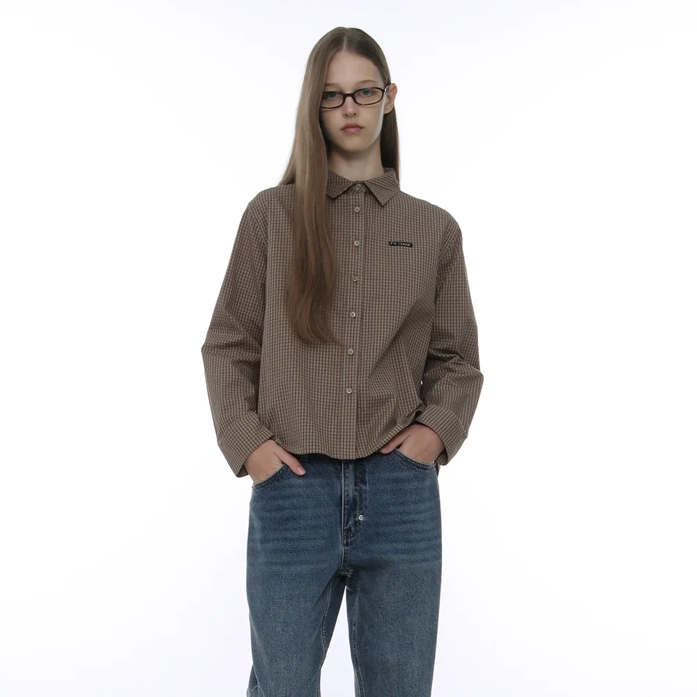PWC CLASSIC BUTTON-UP CHECK SHIRT_CAMEL