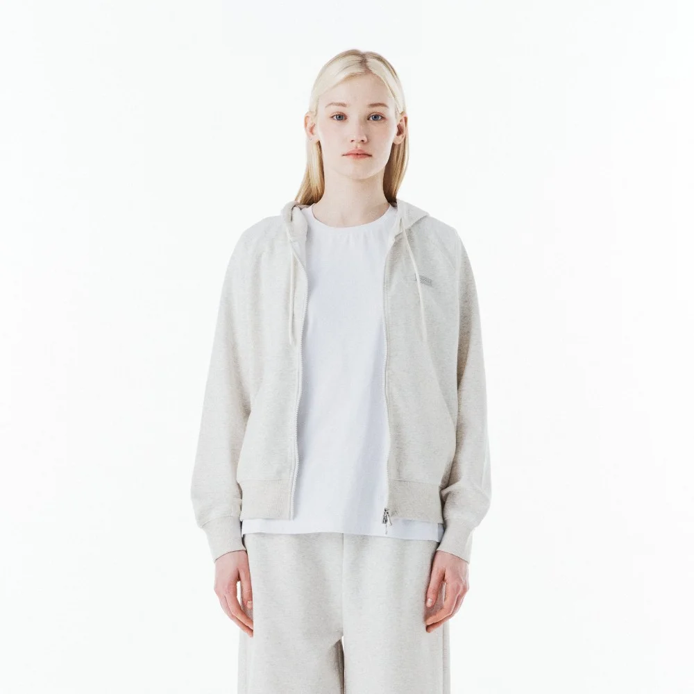 W HOODED ZIP-UP - OATMEAL (P261WFT160)