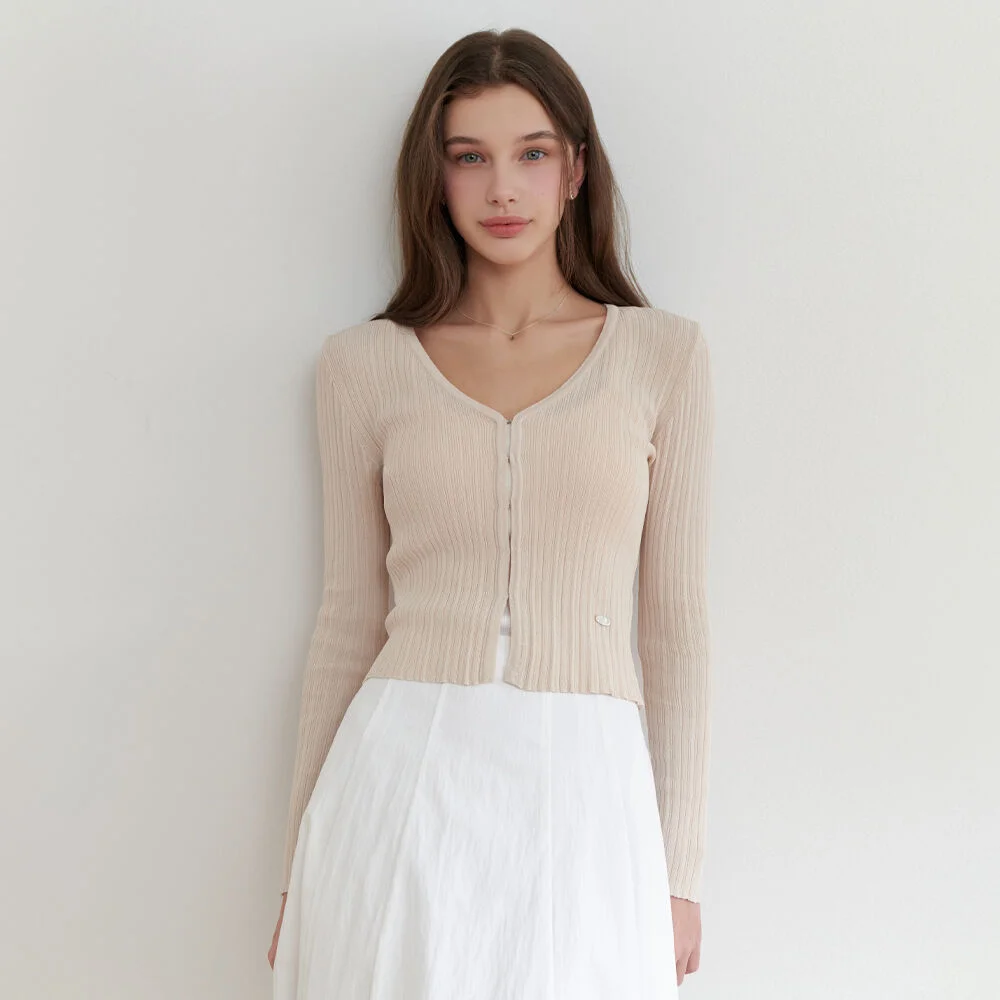 Drawing v cardigan (beige)