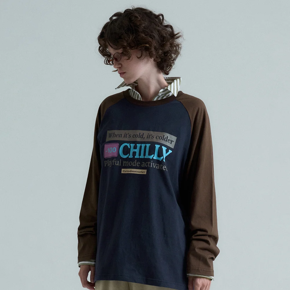 CHILLY RAGLAN LS TEE - NAVY