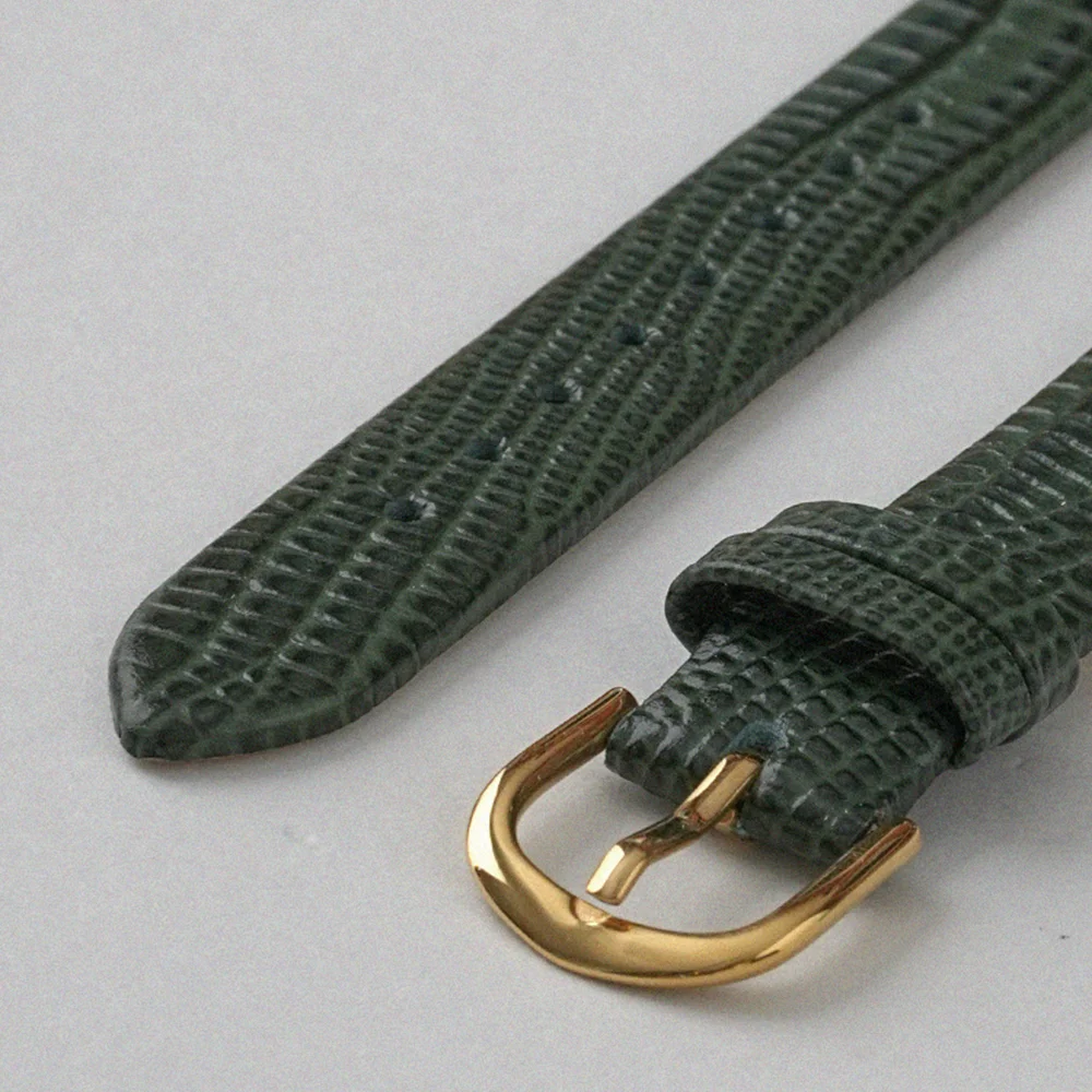 Lizard 壓紋 皮革 肩帶_綠色 LIZARD EMBOSSED LEATHER