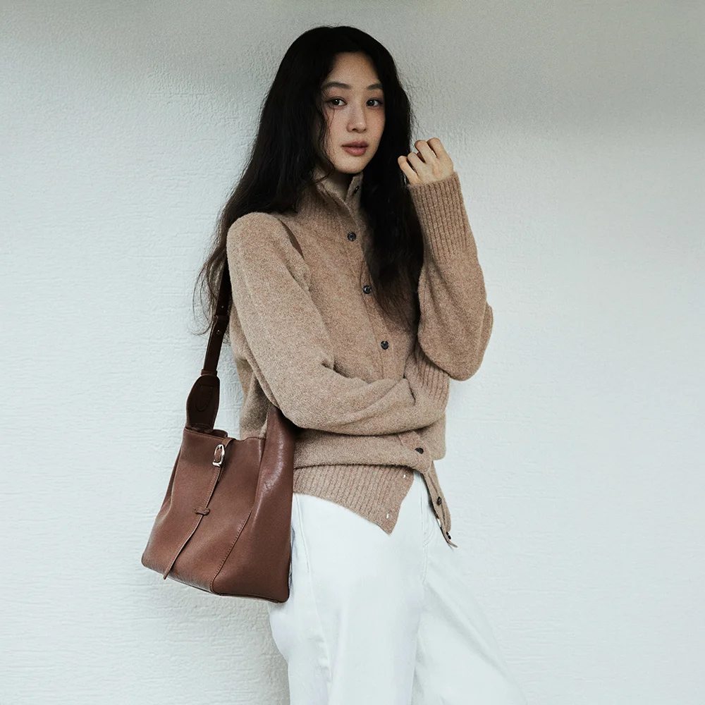 High-neck Wool Cardigan SK5WD470_3color
