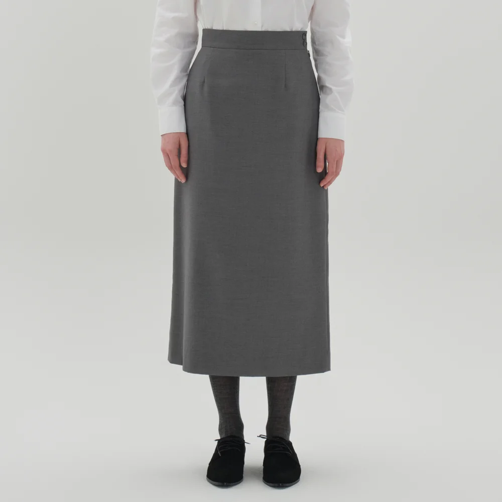 classic H line skirt_gray