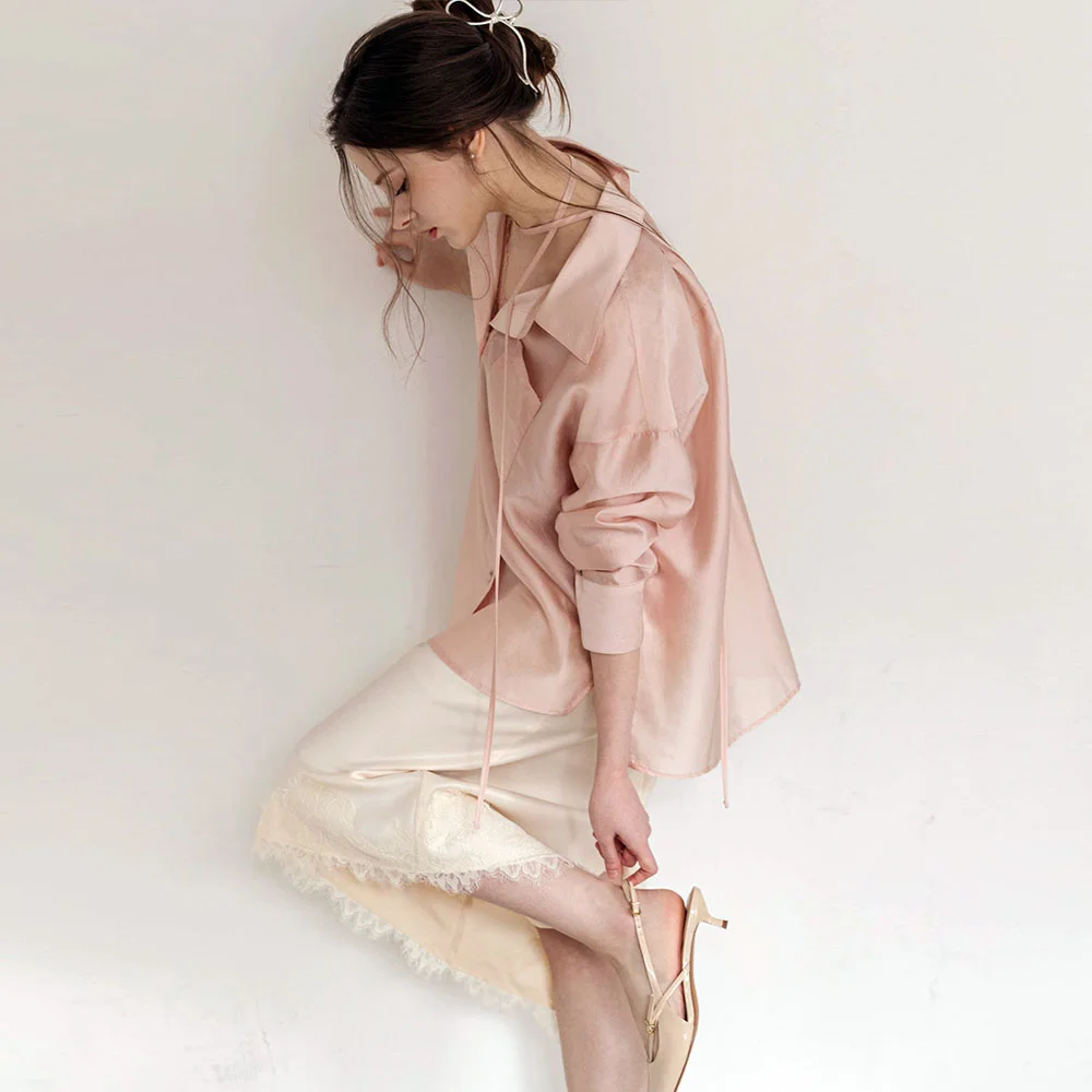 Lautre Lace Satin flare skirt
