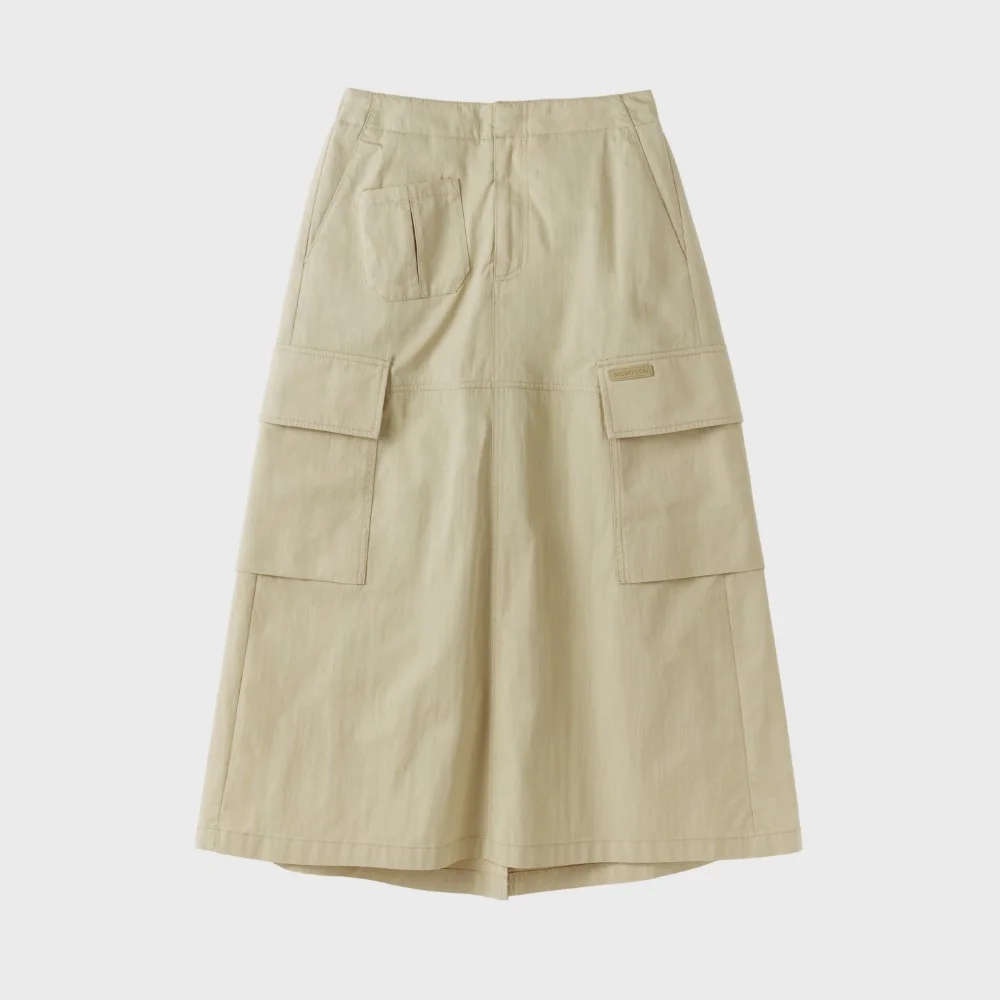 W BRITISH CAMPER CARGO SKIRT - BEIGE (P252WSK481)
