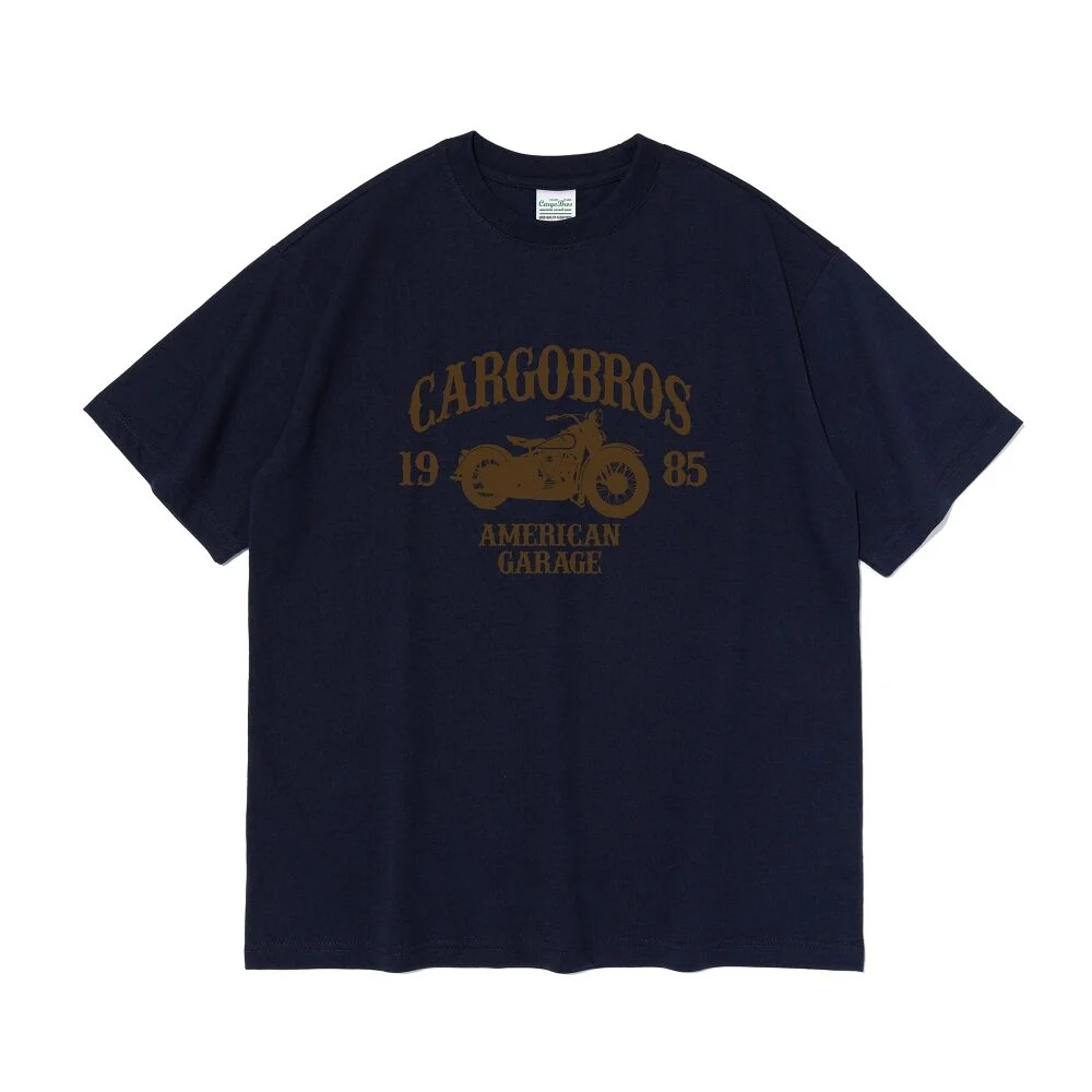 CB 1985 BIKE GRAPHIC SHORT SLEEVE T-SHIRT (NAVY)