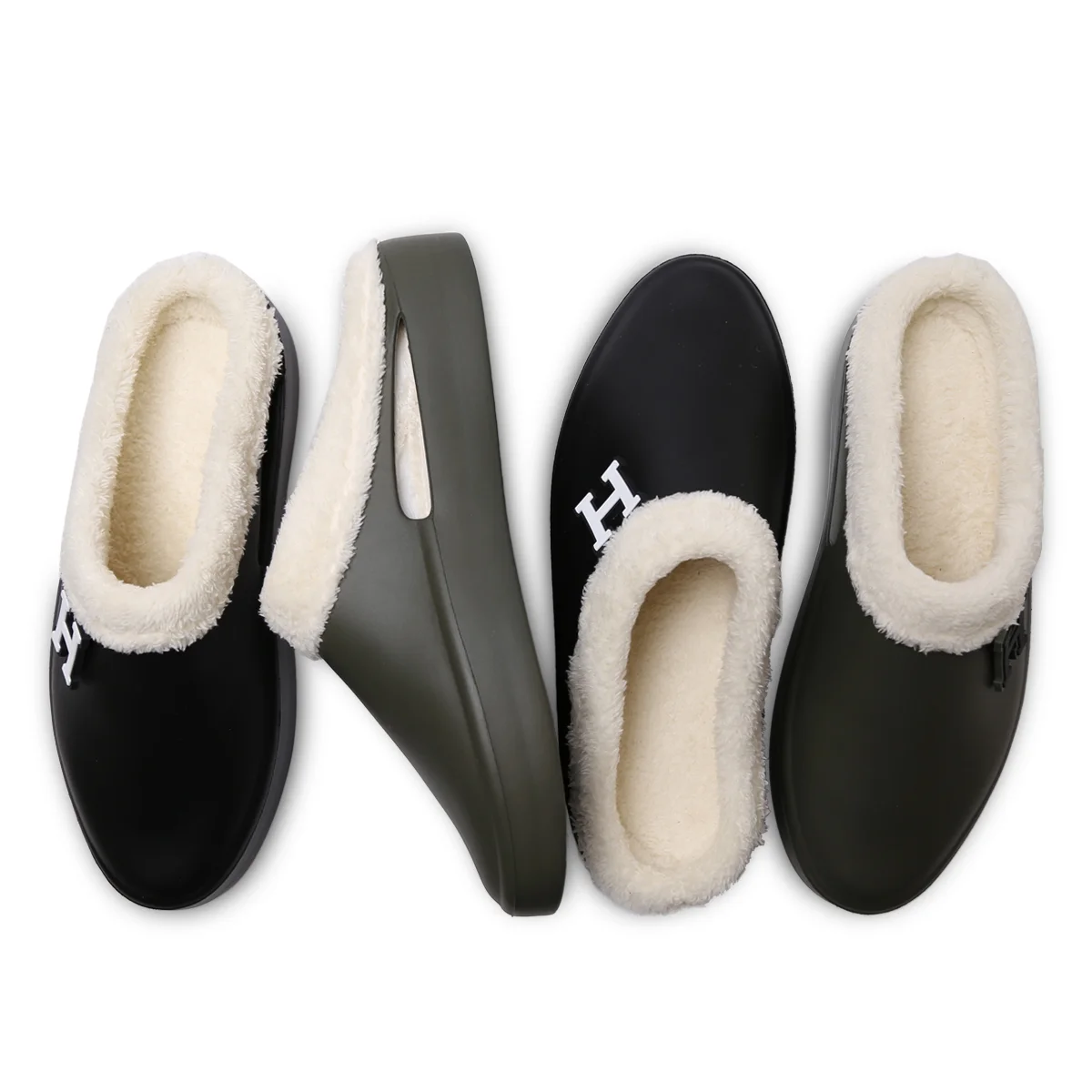 Harvard Shoes 舒適 男女通用 日常 毛絨 拖鞋 半拖樂福鞋