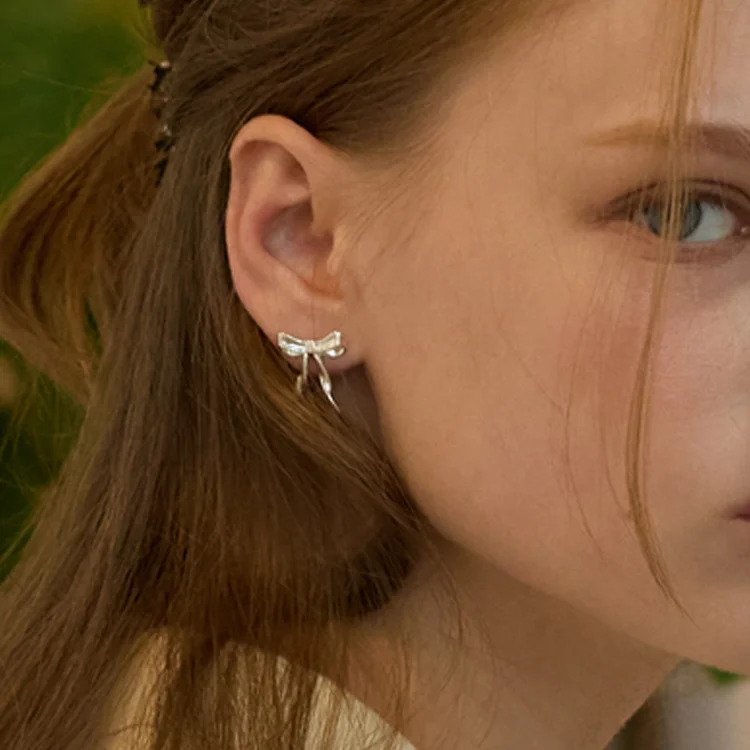 Ribbon Flare Earrings. STJ-ES1645
