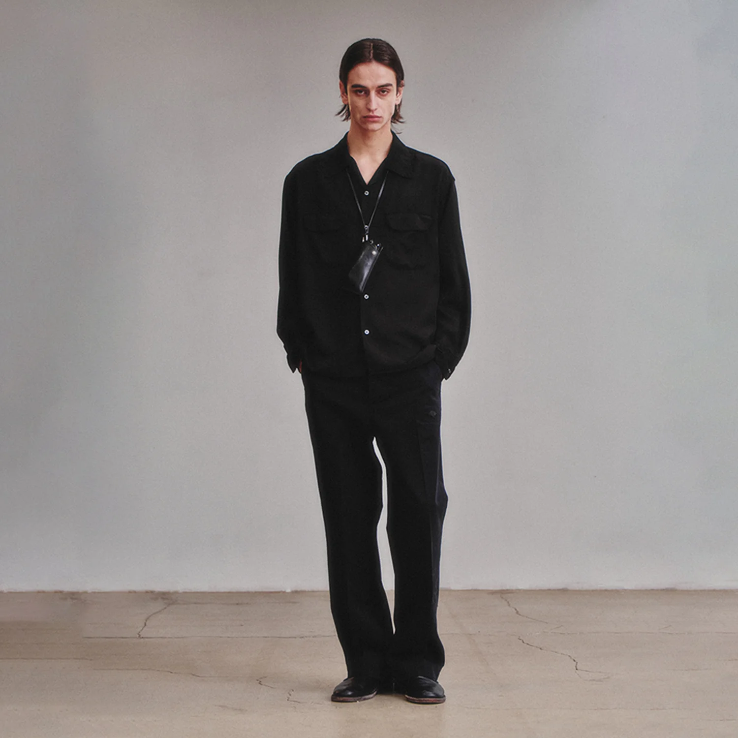 Tencel Two Pocket Shirt_Faded Black