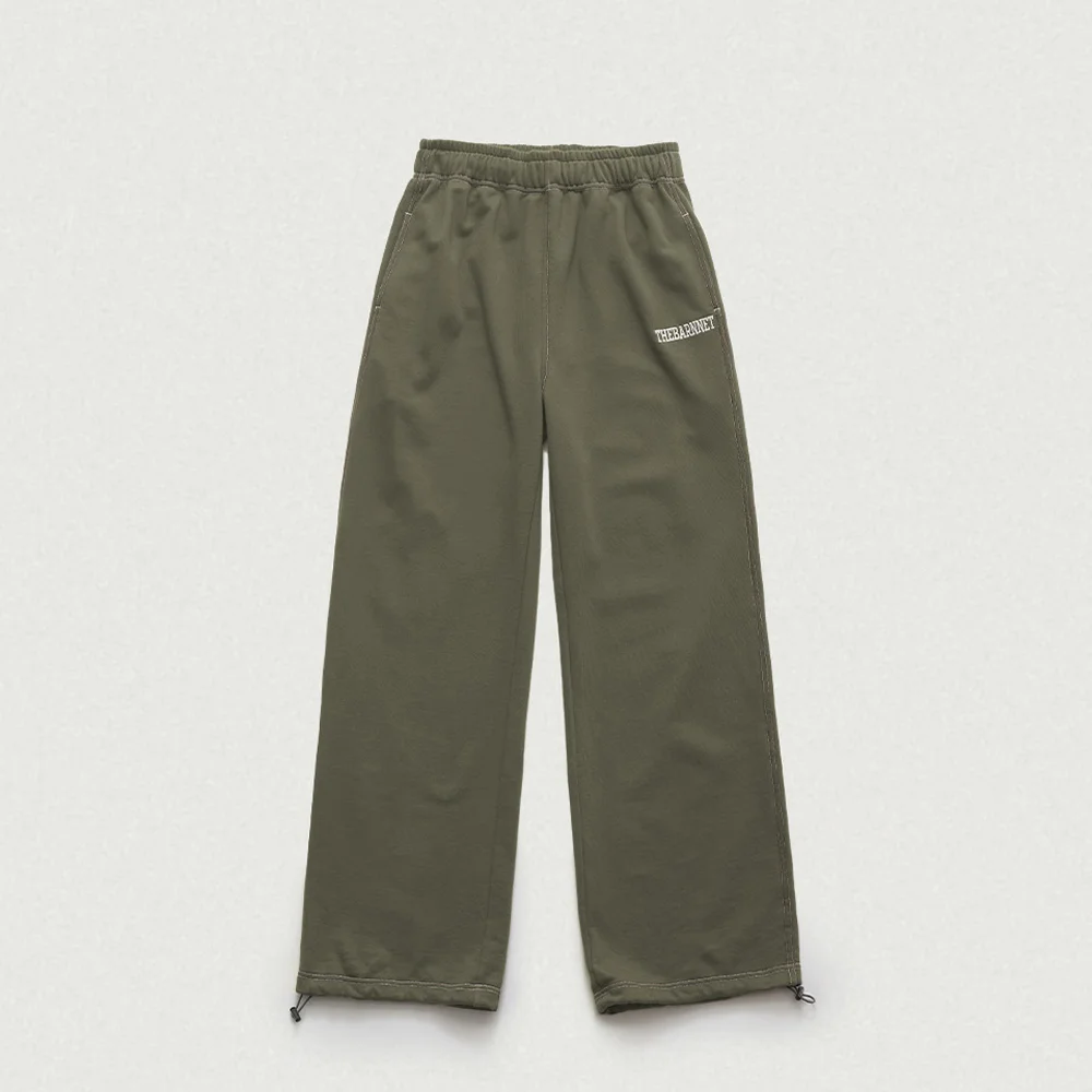 Campie Sweat Drawstring Jogger Pants_Khaki
