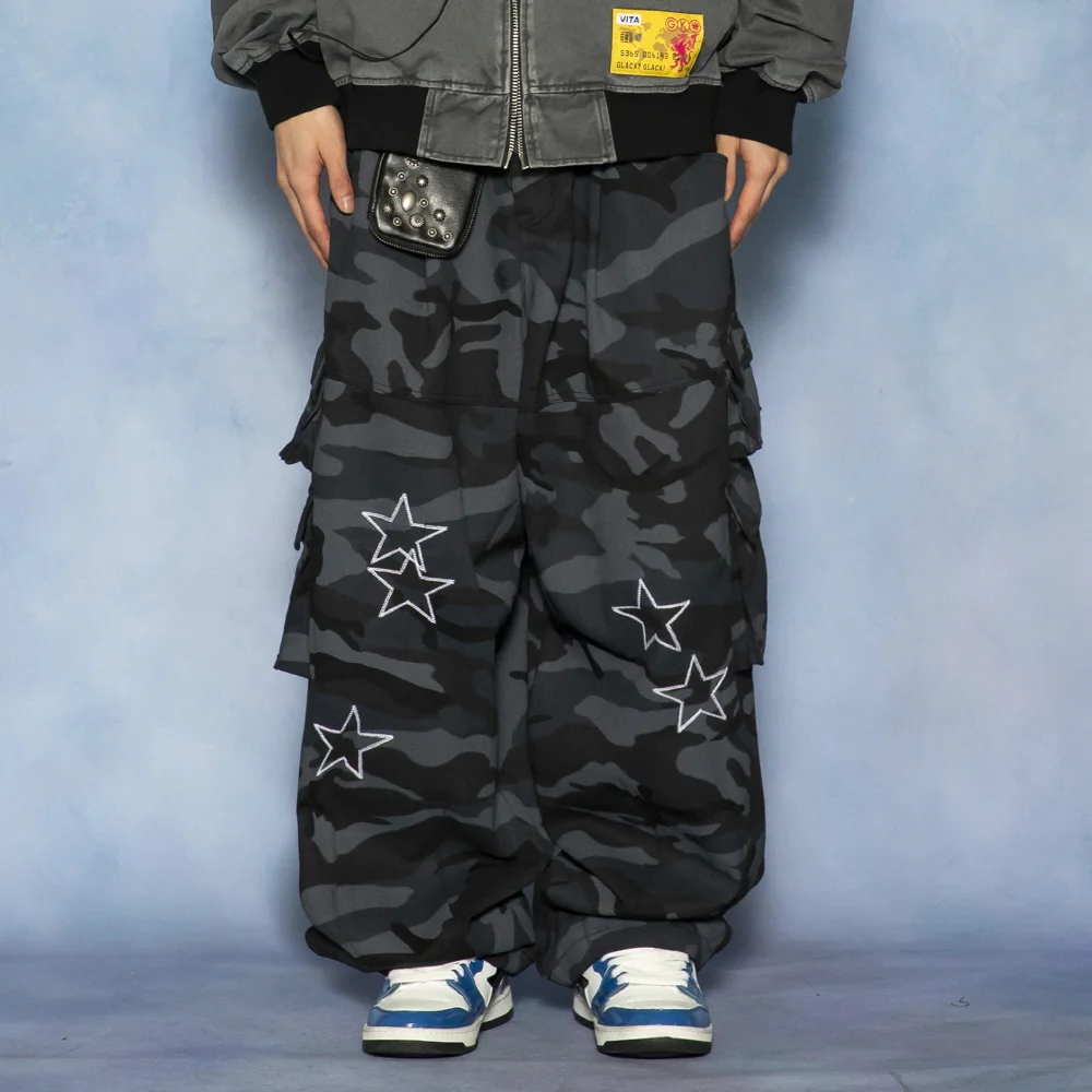 GP163 Star Point 迷彩 工裝 褲子 (BLACK CAMO)