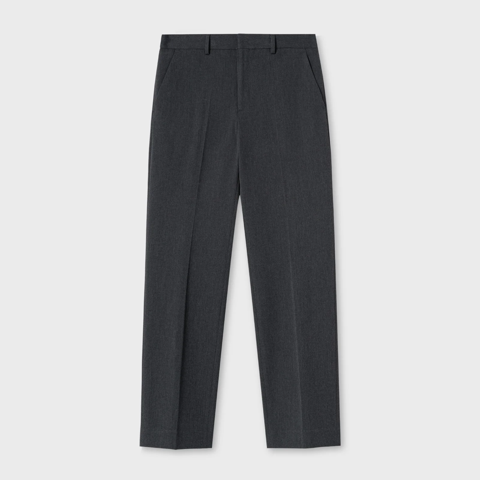 半 寬版 剪裁 西褲_CHARCOAL GREY / NE-PS043017-40