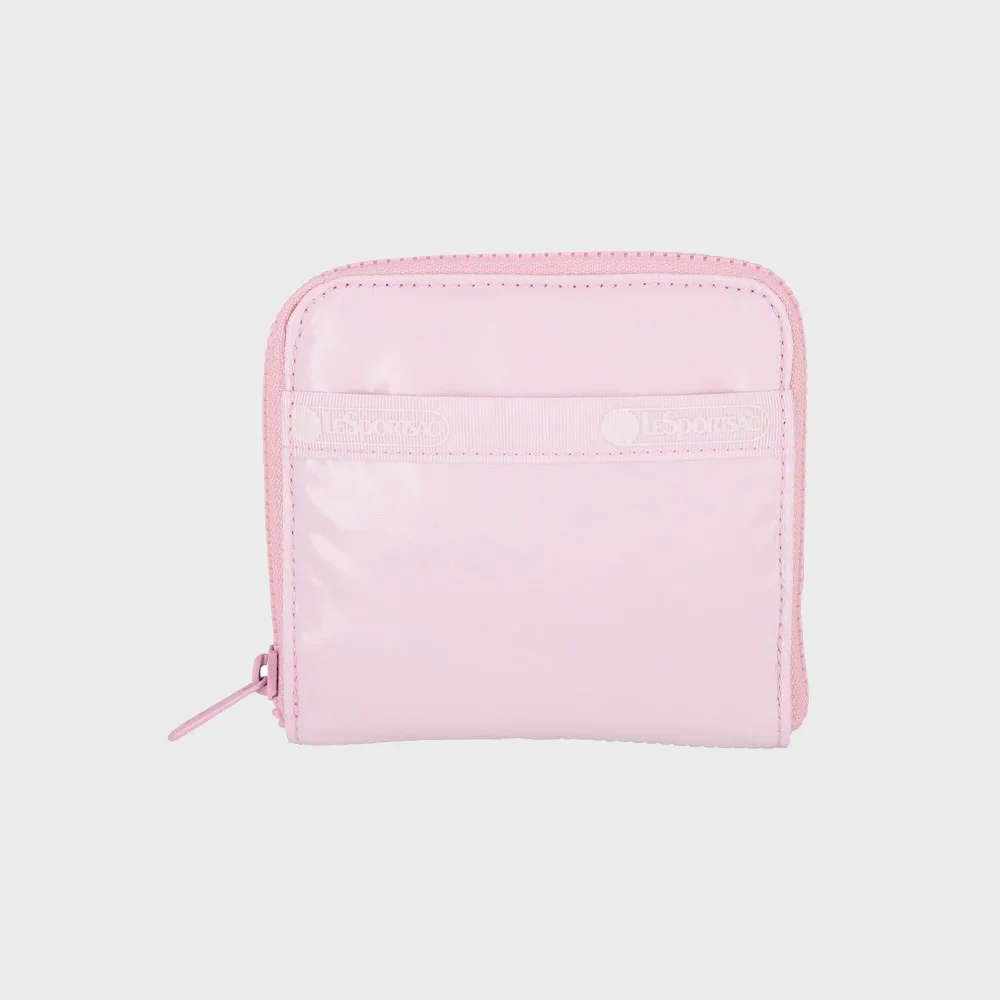 Ice Pink 光澤 緊湊 拉鍊 銀包