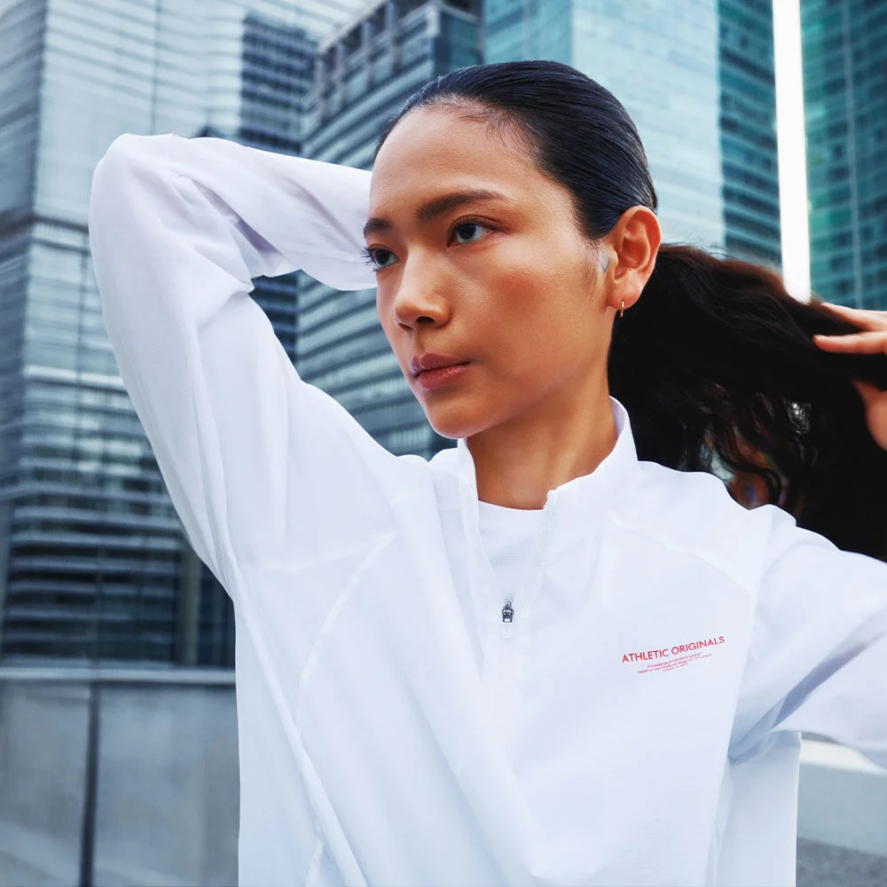 女裝 跑步 防水 半拉鏈 風褸 SR322RAN81