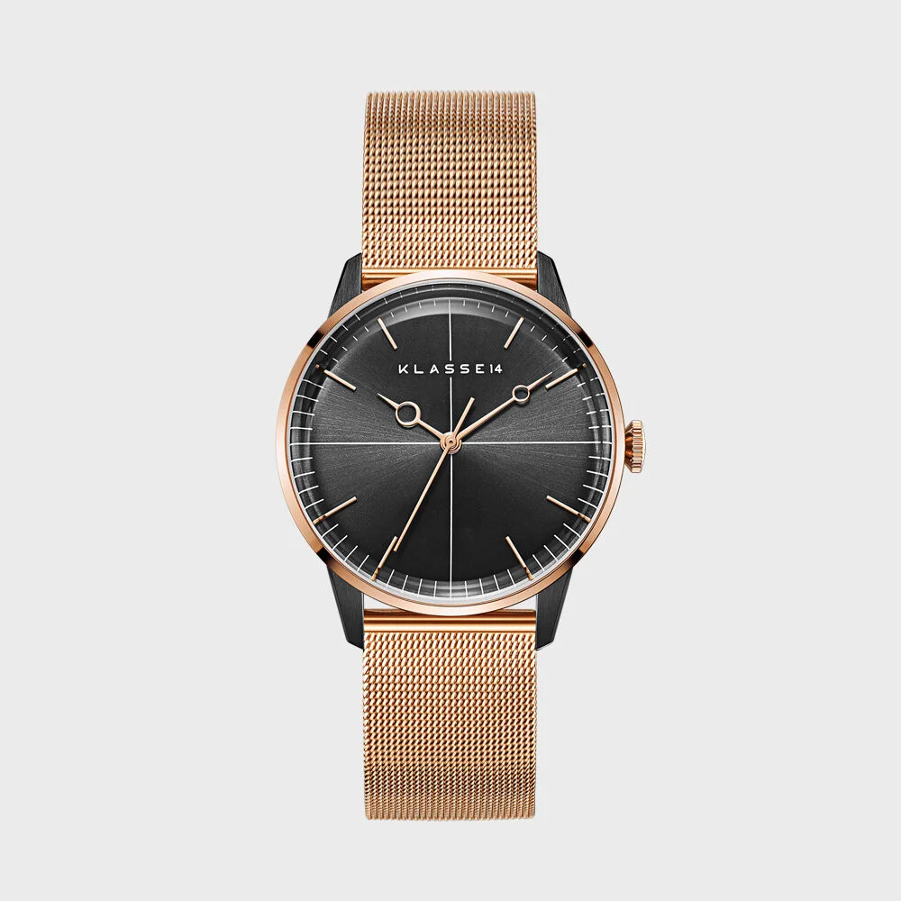 DISCO VOLANTE ROSE GOLD BLACK MESH 40mm - WDI19RB001M