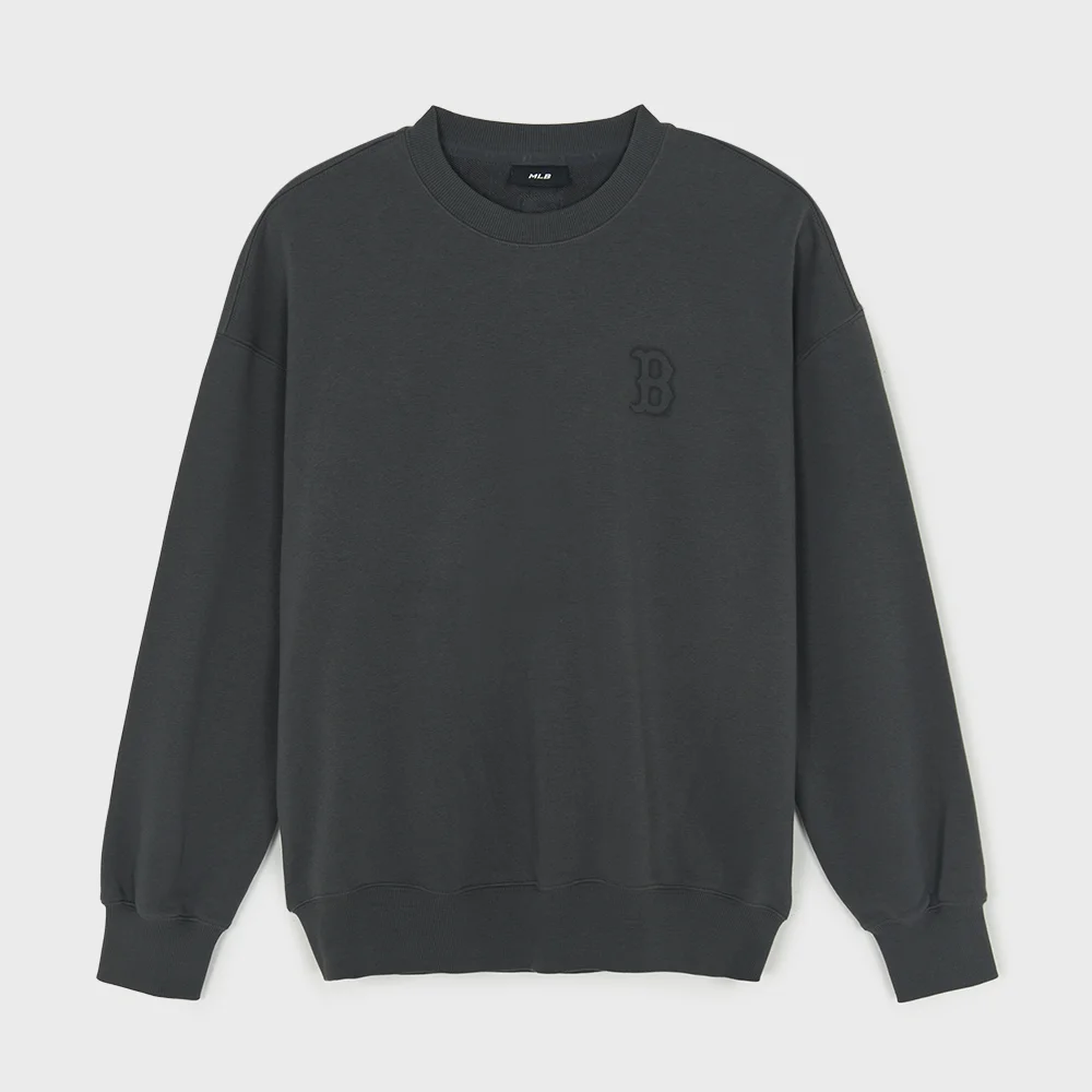 棒球外套 街頭 Cursive 大圖案 衛衣 BOS (Charcoal Grey)