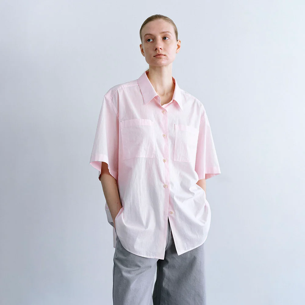 Como Half Shirt in Pale Pink