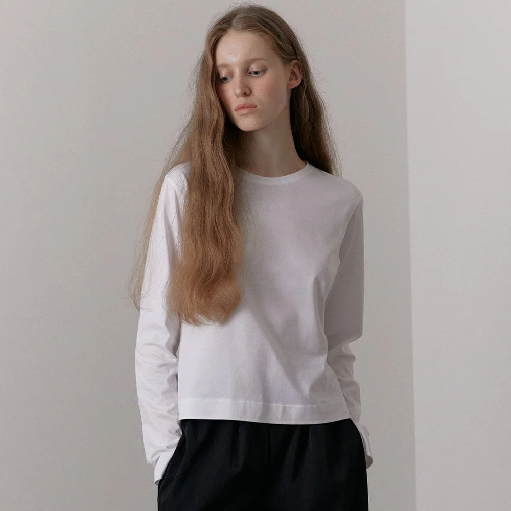 Silket Essential Long Sleeve T-Shirts (White)