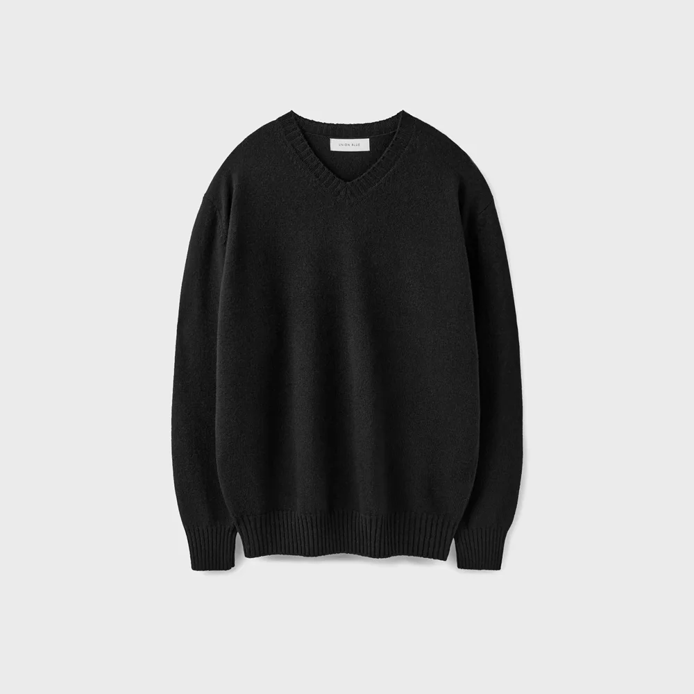 CASHMERE WOOL V-NECK KNIT